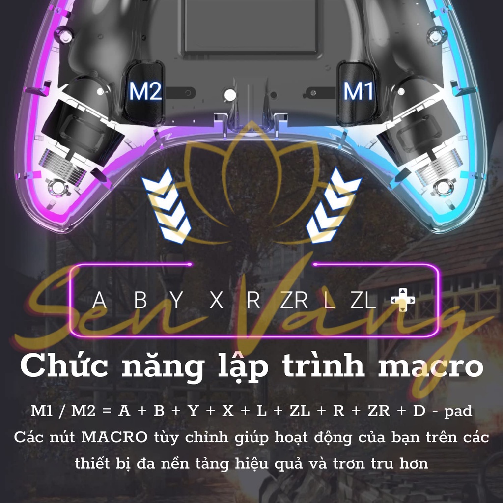 Tay cầm chơi game fifa online 4 S03 LED 7 màu RGB Full Box Có Rung, Tay Cầm fo4 không dây PC, Laptop , IOS, Android