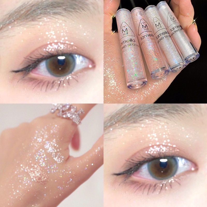 Nhũ mắt kim tuyến dạng lỏng bắt sáng trang điểm mắt lấp lánh PNF chống nước lâu trôi