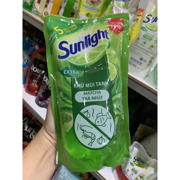 Nước rửa chén Sunlight Matcha Trà Nhật, bịch 750g