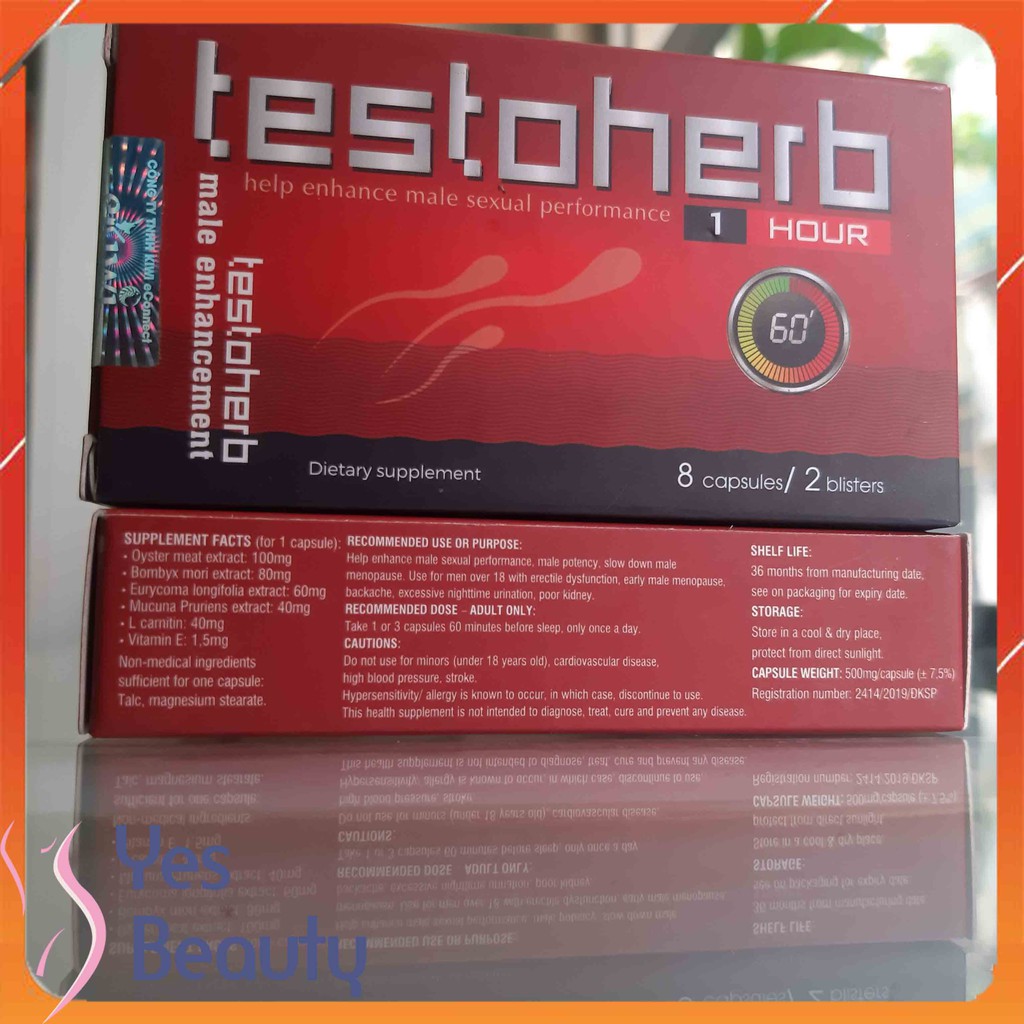Viên Sinh Lý Testoherb 1H ❤️[ CHÍNH HÃNG ] ❤️Lên Đỉnh Thỏa Mãn Trong Tích Tắc [Che Tên Lúc