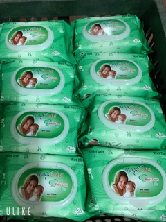 Khăn ướt (80 miếng) lau giày sneaker Việt Hoa ko Nắp