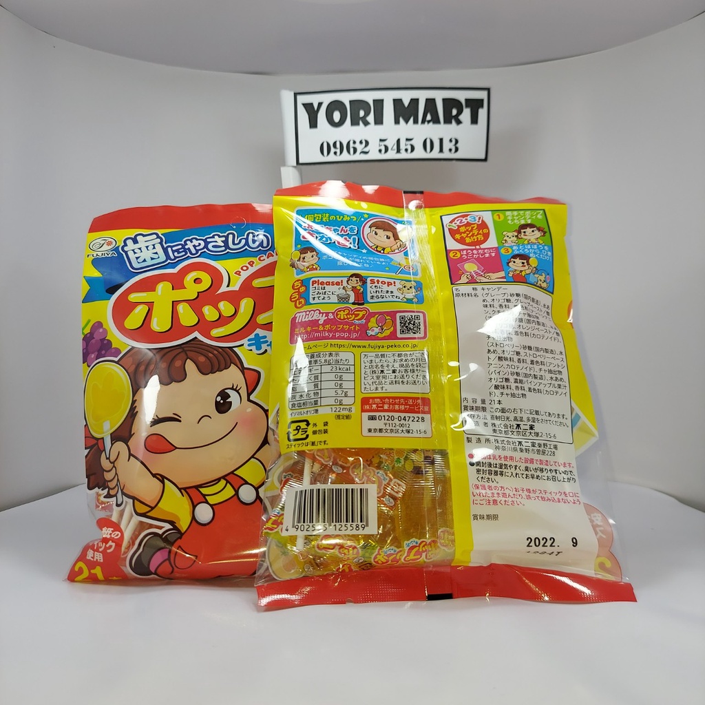 Kẹo Mút Trái Cây Nhật Bản Không Sâu Răng - Bổ sung DHA - IQ cho bé