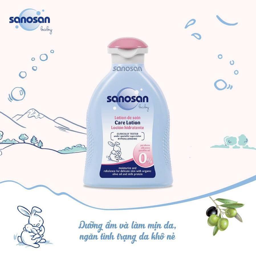 SỮA DƯỠNG THỂ CHIẾT XUẤT OLIVE HỮU CƠ SANOSAN 200ML (CHÍNH HÃNG) CHO BÉ (115350)