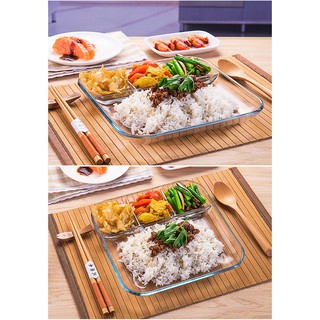 Khay ăn cơm Pha Lê trong suốt phong cách Bắc Âu