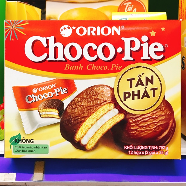 HỘP 24 CÁI BÁNH ORION CHOCOPIE 33G (12 HỘP x 2 CÁI)