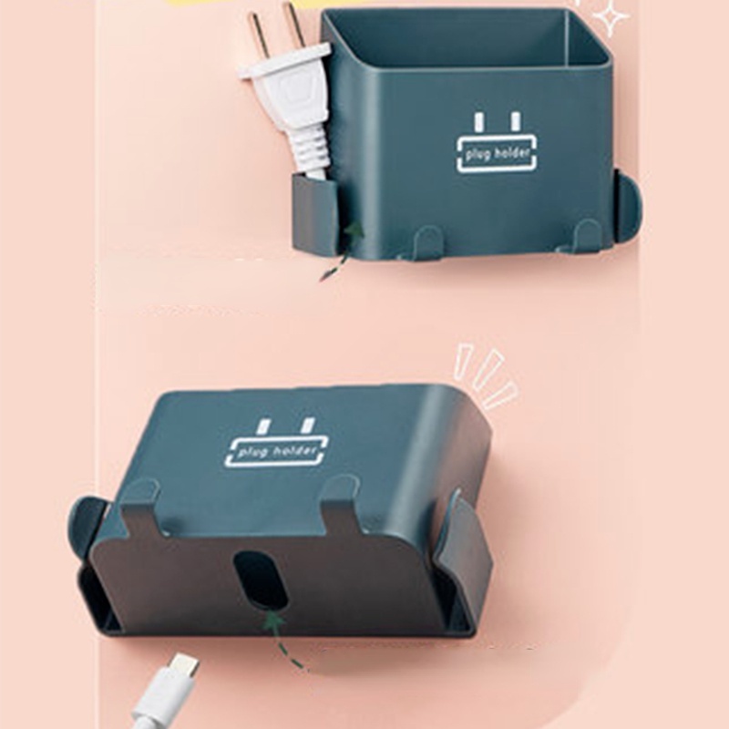 Hộp Đựng Đồ Dùng Treo Tường/Cửa Ra Vào/Cạnh Giường Màu Trơn Không Cần Đinh Ốc