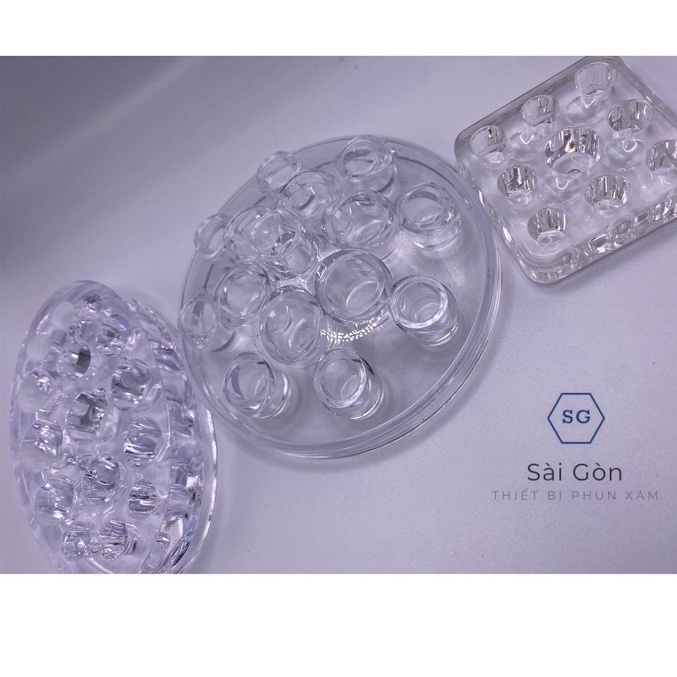 Đế mica đựng mực phun xăm,hũ đựng mực