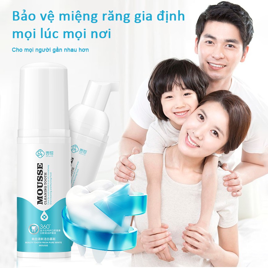 Mousse Súc Miệng Trắng Răng Sạch Răng Thơm Miệng Mùi Chanh