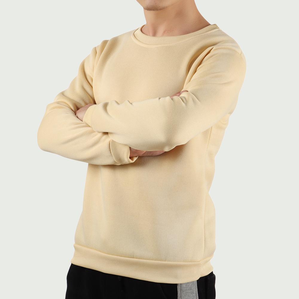 Áo Nỉ Nữ Dài Tay Cổ Tròn Màu Trơn Thời Trang