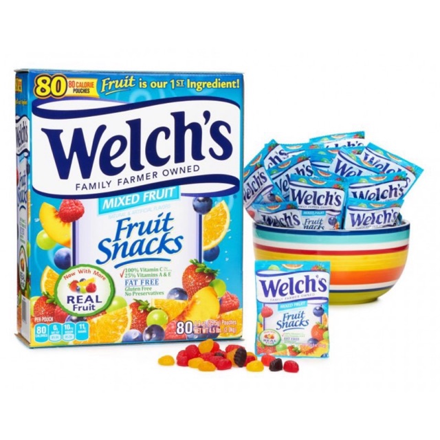 Kẹo dẻo trái cây tổng hợp Welch's Fruit Snacks