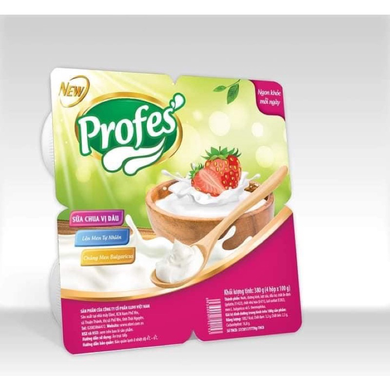 Sữa chua Elovi 100gr vị trắng, dâu, xoài, nha đam