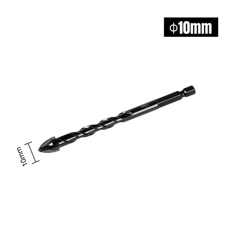 BITS 1 Mũi Khoan Kính / Gạch Men / Sứ Hình Lục Giác Bằng Hợp Kim 4 Cạnh Cắt 3 / 4 / 5 / 6 / 8 / 10 / 12 mm