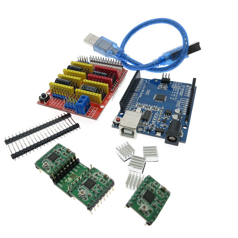 Bảng Mạch Mở Rộng Cnc Shield V3 + 4 Dây Cáp Usb A4988 Dành Cho Arduino + Uno R3 | BigBuy360 - bigbuy360.vn