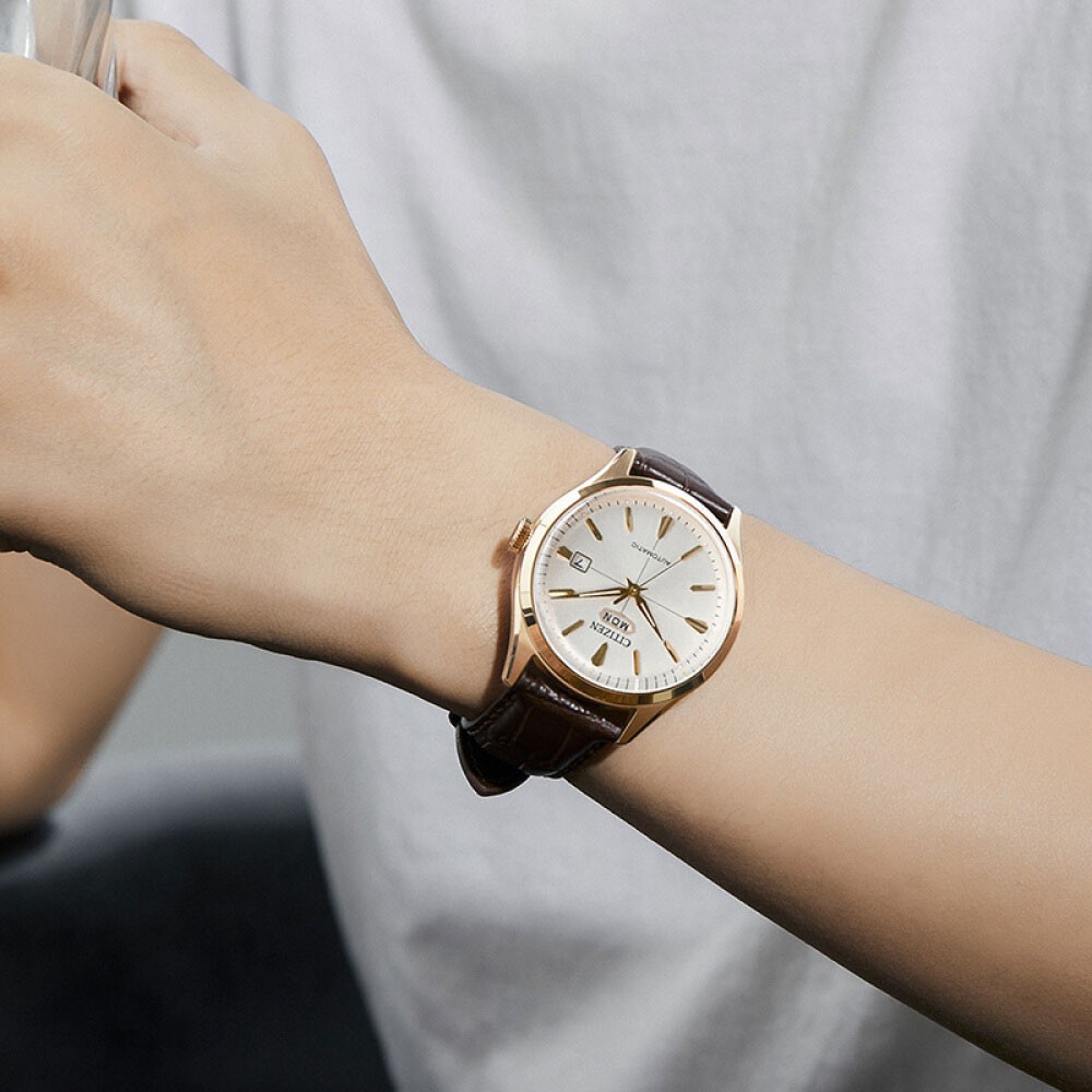 Đồng Hồ Citizen C7 Unisex Dây Da NH8393-05A - Mặt Trắng