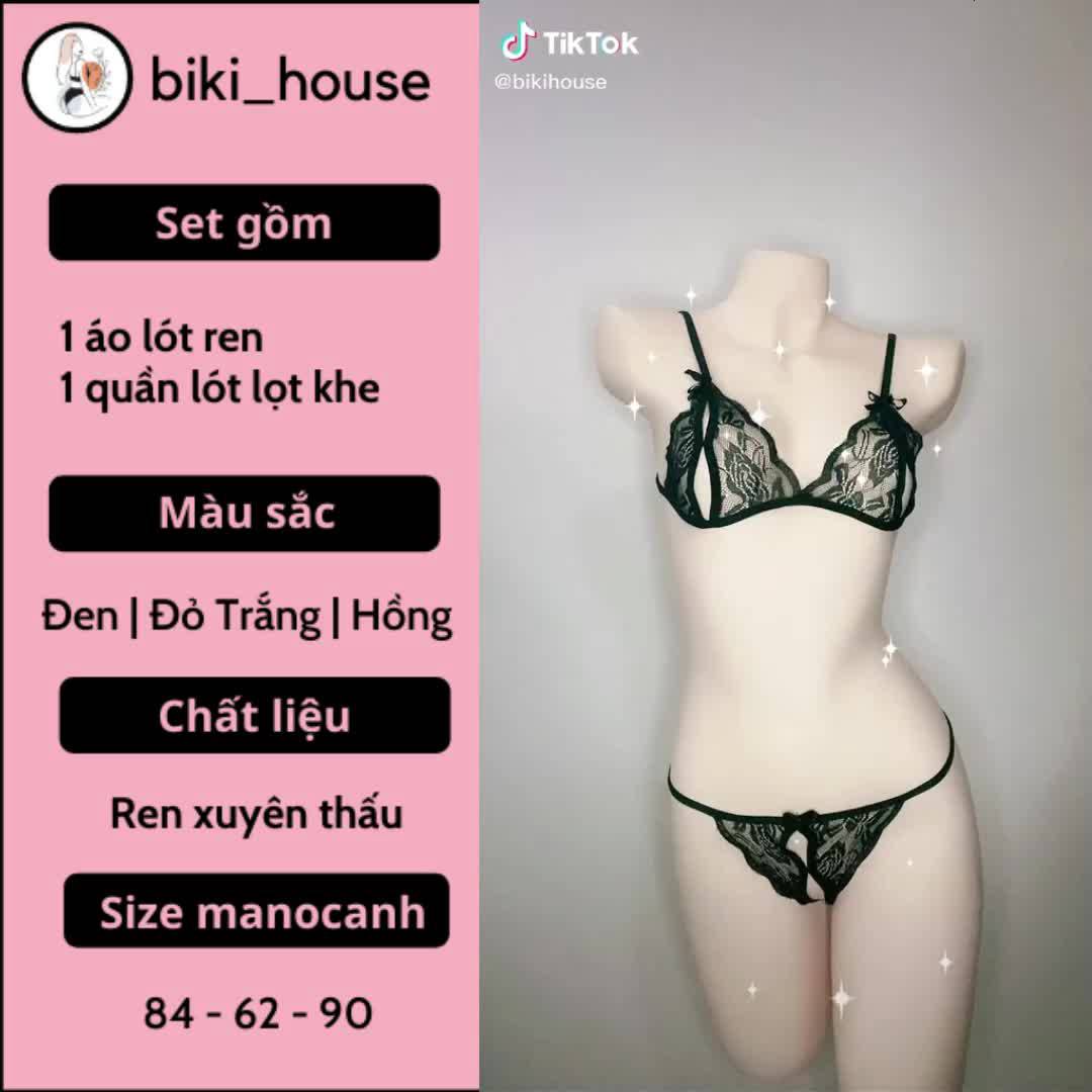 Bộ đồ lót ren sexy gợi cảm quần lót nữ lọt khe xẻ đáy và áo lót bralette quyến rũ BIKI HOUSE T310 - HCM - Ship Hỏa Tốc | BigBuy360 - bigbuy360.vn