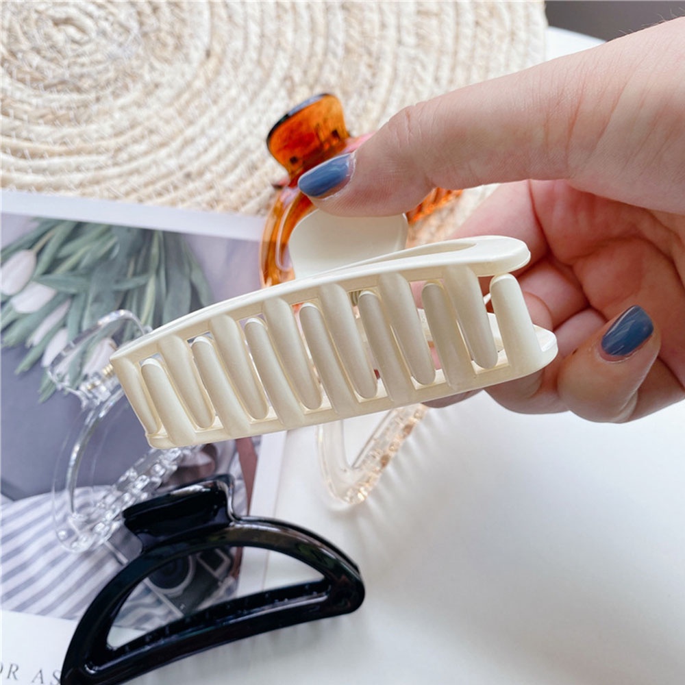 Kẹp Tóc Đuôi Ngựa Bằng Nhựa Acrylic Nhiều Màu Sắc Phong Cách Hàn Quốc Cổ Điển Thời Trang Cho Nữ