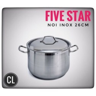 Nồi xoong Fivestart size 26 cm nắp Inox ( 3 đáy đun bếp từ)