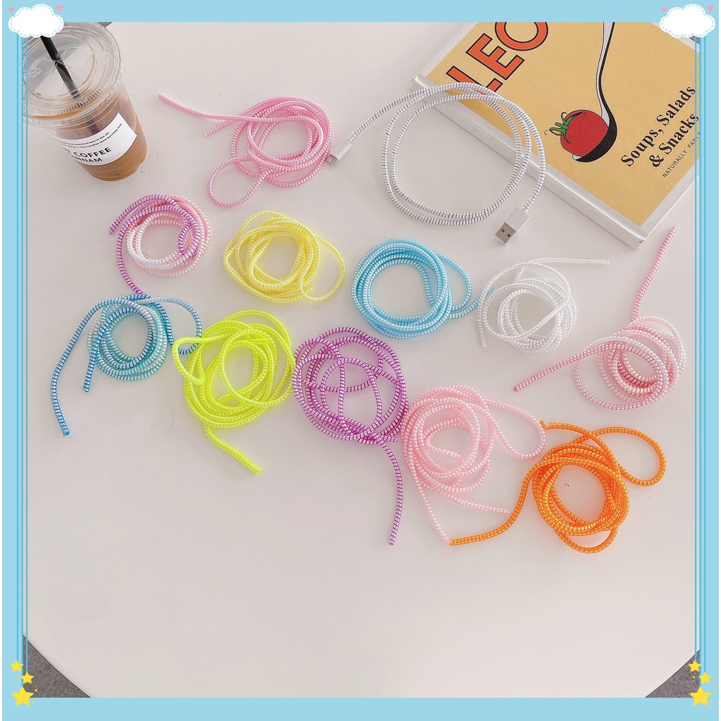 Dây quấn bảo vệ cáp sạc , tai nghe 10 màu chống đứt gãy vỏ ốp i12 pro -Orio H2-1