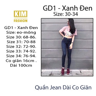 Quần Jean Xít Giặt Big size Co Giãn Size 30-34