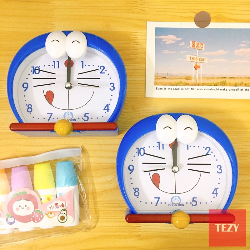 Đồng hồ báo thức để bàn hình Doraemon cực đẹp, đồng hồ để bàn chuông siêu to