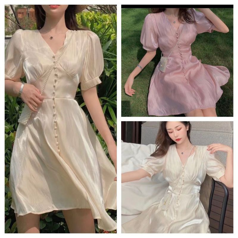 Váy tơ khuy bọc hàng QCL1