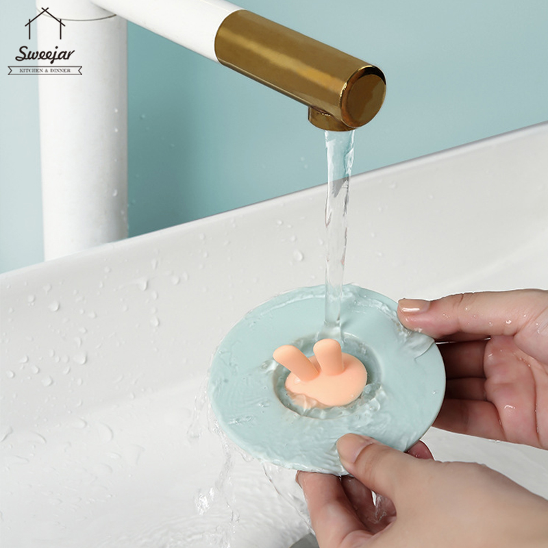 Nắp ly SWEEJAR bằng silicon với đầu kẹp muỗng dễ thương chống bụi