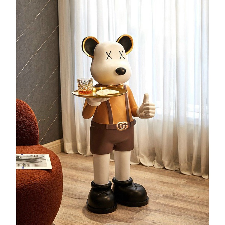 Gấu BearBrick-Khay để đồ hình Gấu BearBrick sang chảnh-Mã 4403A-kt 36x41x75cm-decor nhà của,kệ,tủ,quà tặng đẹp
