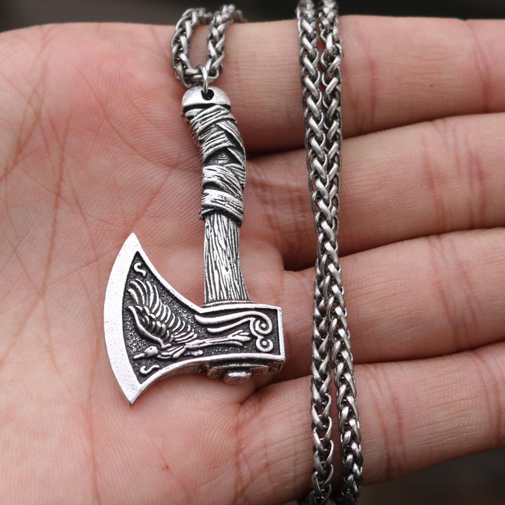 Vòng cổ dây chuyền màu bạc nam nữ unisex Titan Merin Accesories đẹp phụ kiện thời trang - Vòng Cổ Axe