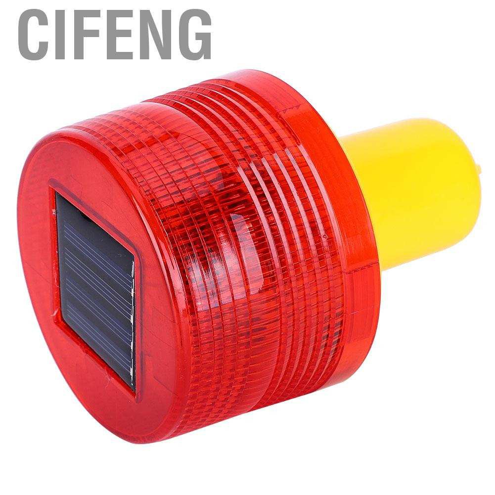 Cifeng 1pc Solar LED Emergency Warning Flash Light Alarm Lamp Traffic Road Boat Red