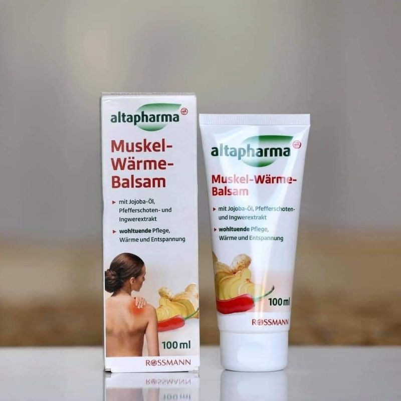 Hàng Đức Kem mỡ xoa bóp giảm đau làm ấm nóng cơ và khớp Altapharma Muskel-Wärme-Balsam (