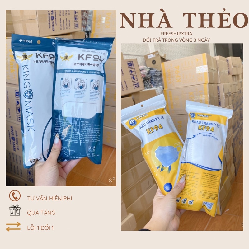 10c Khẩu trang kháng khuẩn , khẩu trang KF94 MASK 4 lớp combo 1 túi 10c siêu chống bụi mịn và kháng khẩu