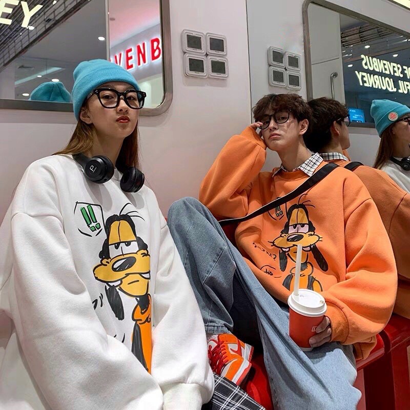 Áo Sweater Nỉ Chó Ngáo Form Rộng Cute Unisex