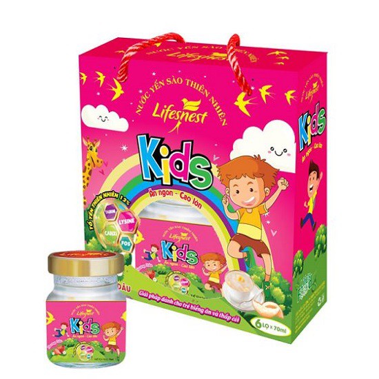 Yến sào cho bé Lifesnest kids 6 hũ 70ml ăn ngon mau lớn