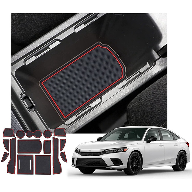 Đệm Lót Chỗ Để Cốc Chống Trượt Cho Xe Hơi Honda Civic 11Th Gen 2022 +