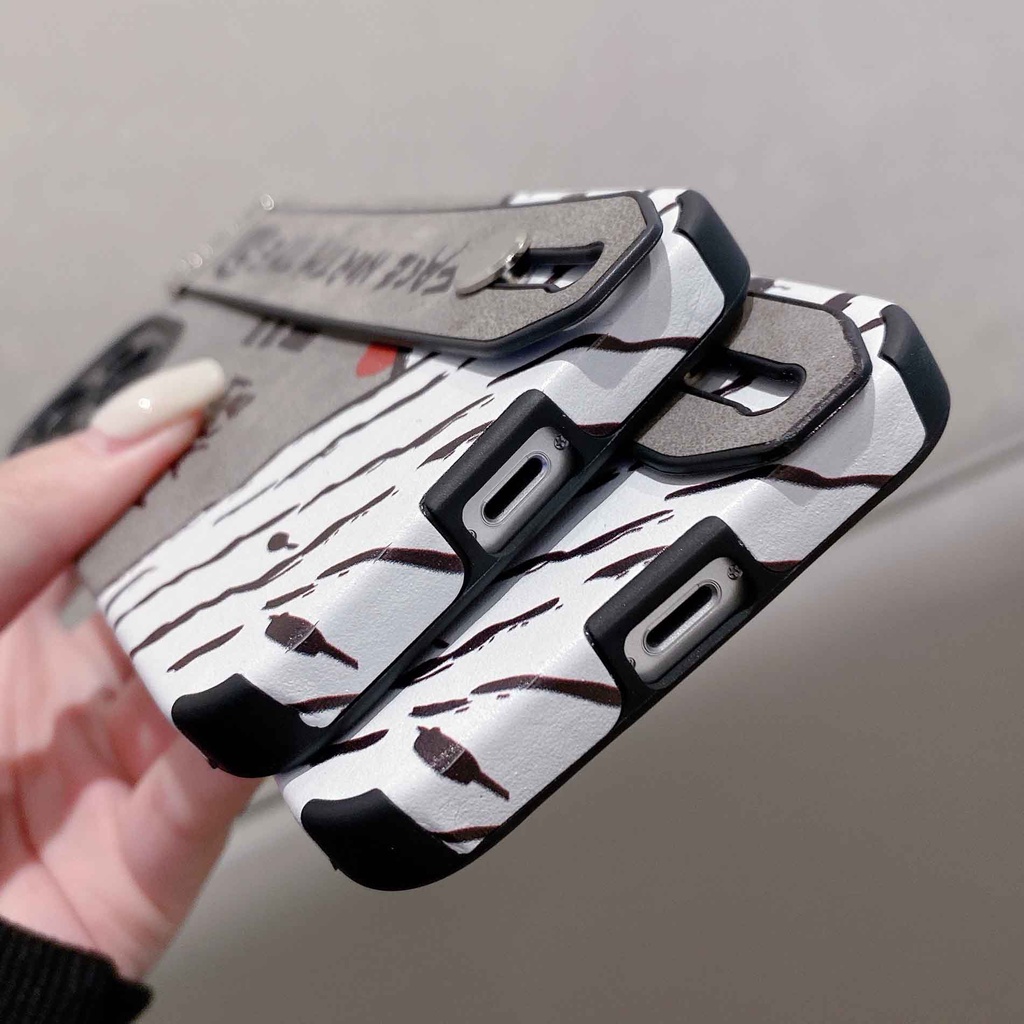 Ốp Điện Thoại Da Lộn In Hình Hoàng Hôn Đỏ Có Dây Đeo Cổ Tay Cho iPhone 14ProMax 13 12Pro 11Promax 7P XS XR