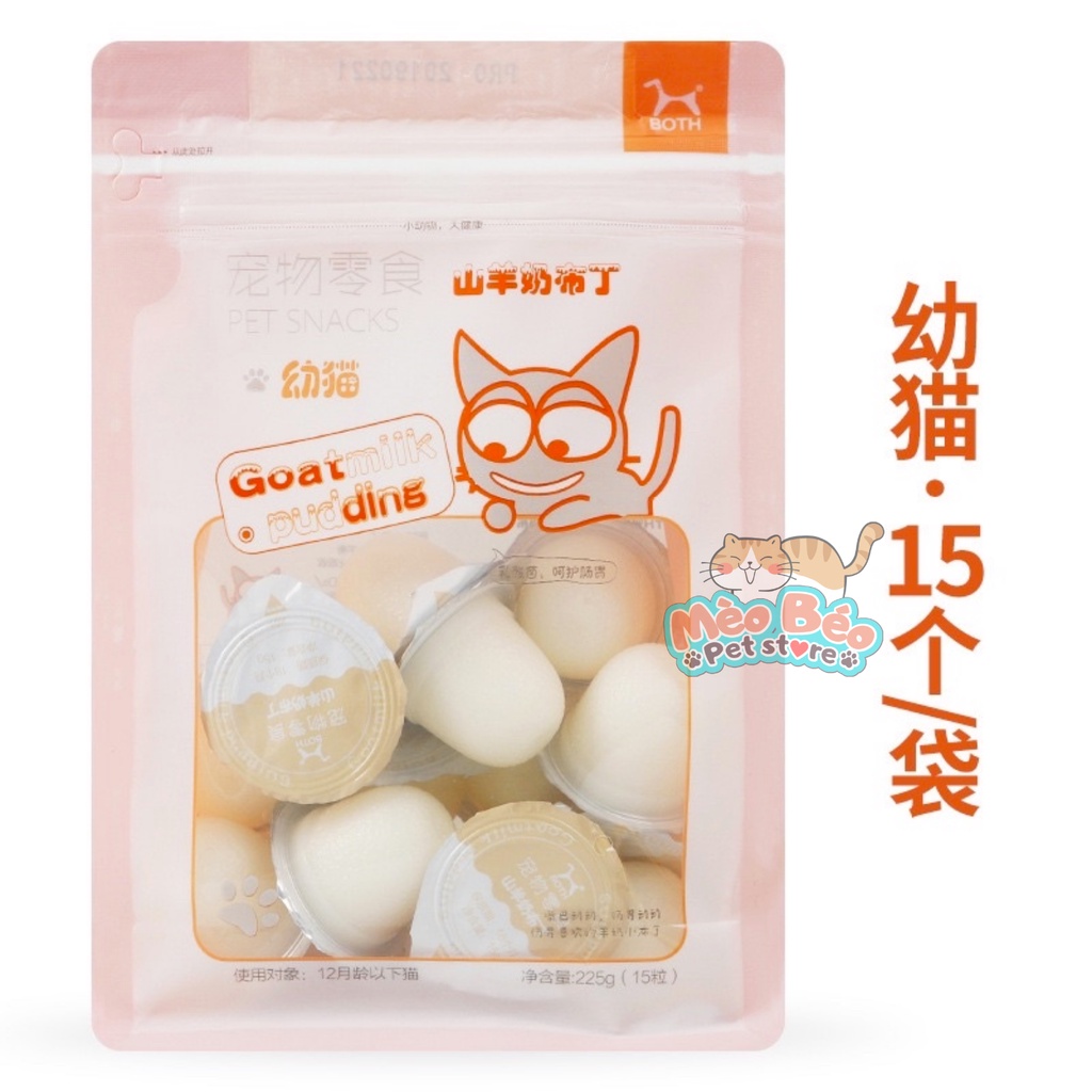 Thạch pudding sữa dê bổ sung canxi cho mèo - 15g