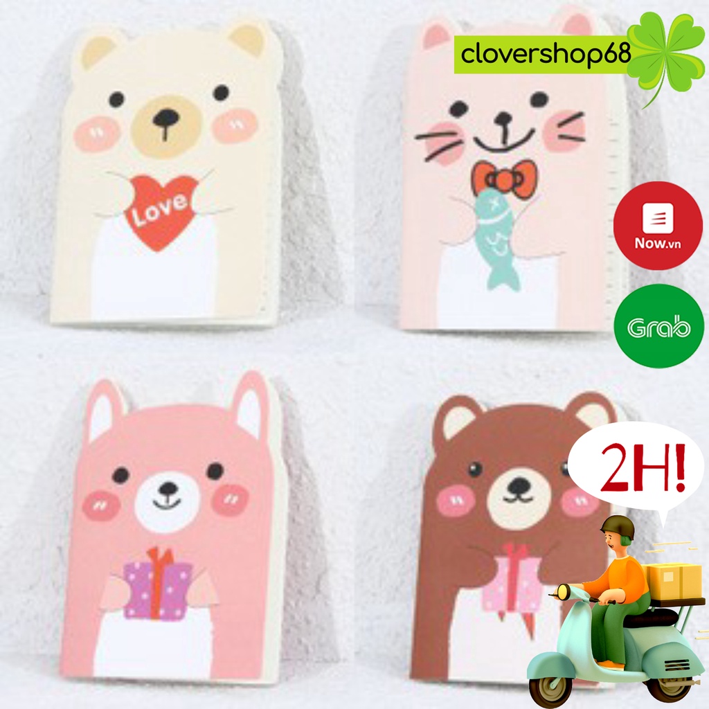 Sổ Gấu Dễ Thương Có Dòng Kẻ Phong Cách Hàn Quốc   Clovershop68