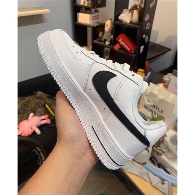 Giày AF1 Vệt Đen ,Giày Air Force 1 móc đen hàng cao cấp đầy đủ phụ kiện [FULL BOX BILL]