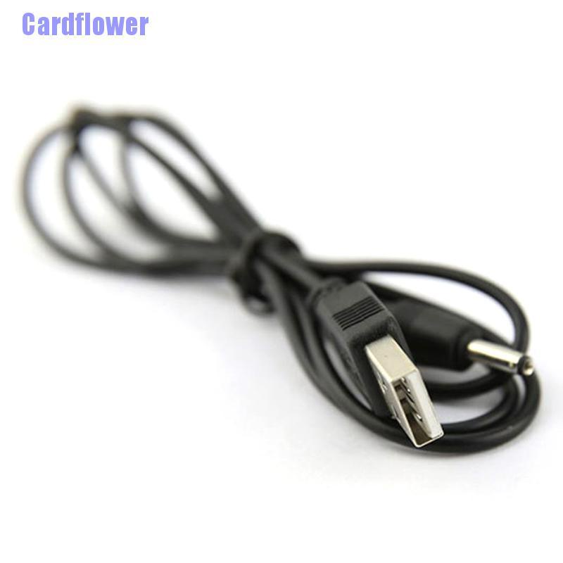 Cardflower  USB Port to 2.5 3.5 4.0 5.5mm 5V DC Barrel Jack Power Cable Cord Connector Black