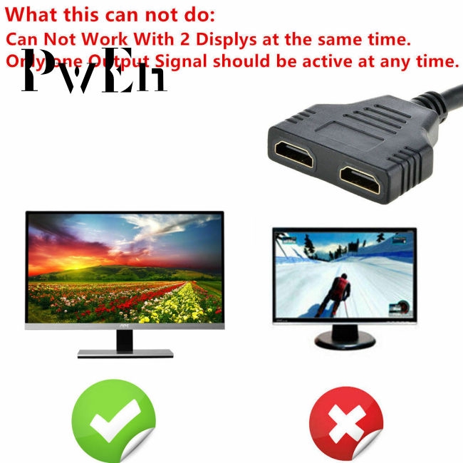 Cáp chia 2 cổng HDMI 1080p thiết kế tiện lợi dễ sử dụng