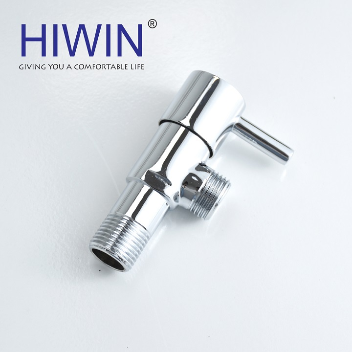 Van T chia nước vòi sen vòi xịt, van giảm áp lực nước chất liệu đồng mặt gương HIWIN JF-210
