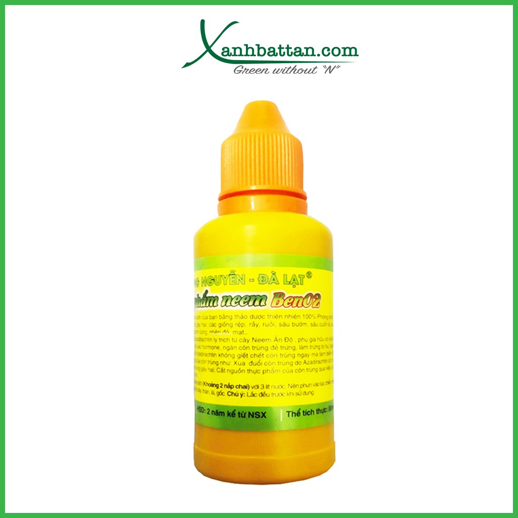 Dầu Neem Hùng Nguyễn Trừ Bọ Trĩ, Rệp Vẩy, Côn Trùng Gây Hại Cho Hoa Hồng 80 ml