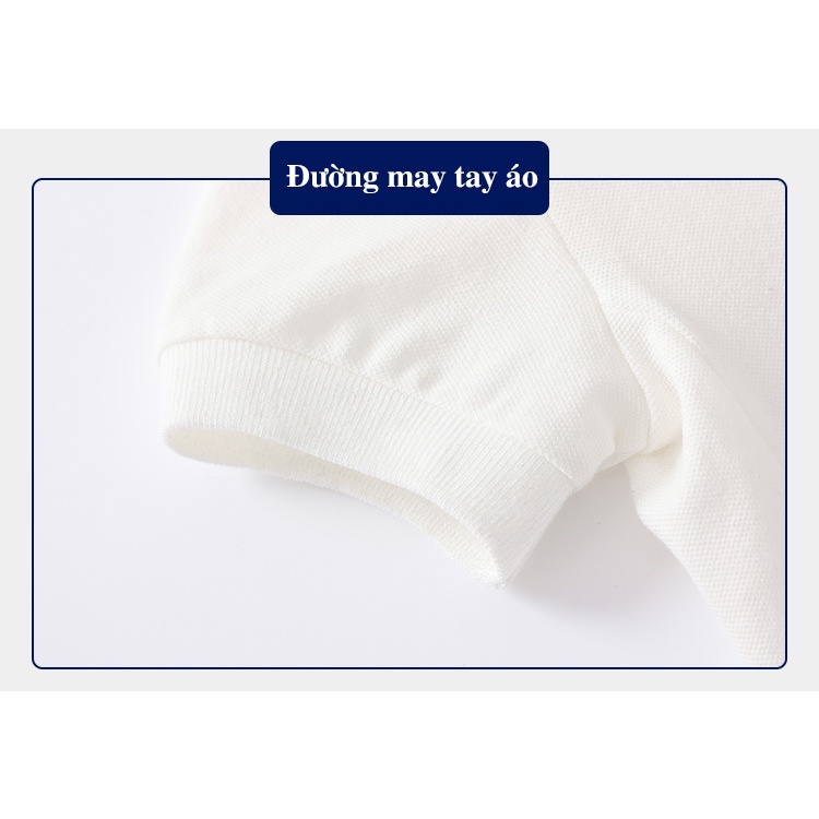 Áo Polo cho bé WELLKIDS hoạ tiết chất cotton hàng xuất Âu Mỹ 2024
