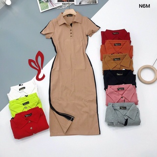 Đầm thun cổ bẻ