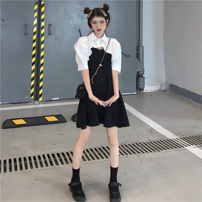 Set phối sơ mi kiểu ngắn tay KA