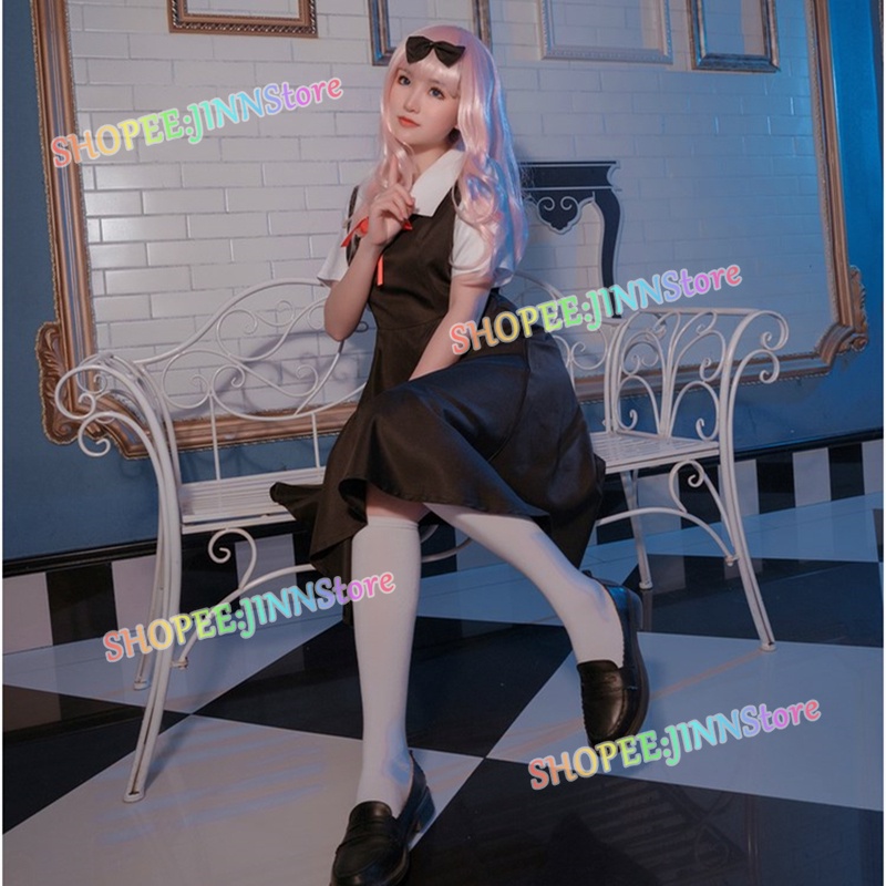Jinn Bộ Đồng Phục Cosplay Nhân Vật Anime Nhật Bản Kaguya-Sama: Love Is War Kèm Băng Đô Cho Nữ Shinomiya Kaguya/ Fujiwara Chika