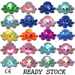 Thú bông tích hợp đèn led hình bạch tuộc thay đổi cảm xúc dễ thương