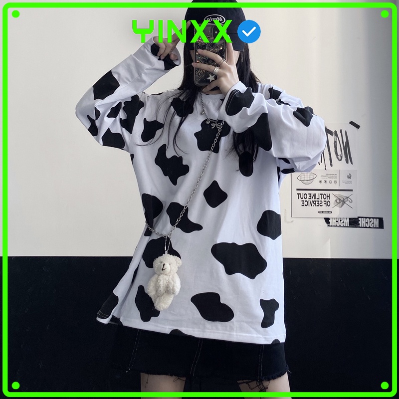 Áo thun bò sữa tay dài form rộng Unisex, Sweater bò sữa Hot trend SWBO