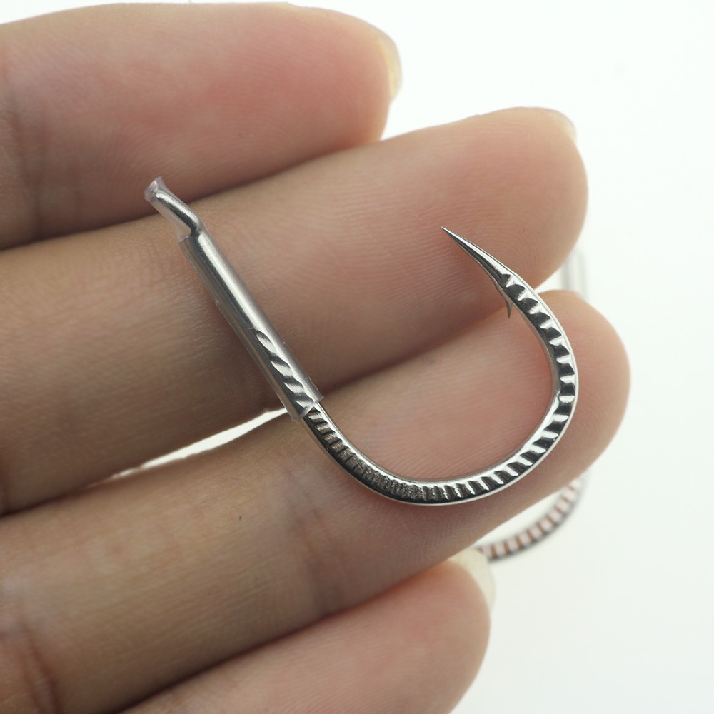 Bộ 5 móc câu cá họa tiết khắc vân sừng kỳ lân siêu mạnh cỡ lớn phong cách Trung Quốc