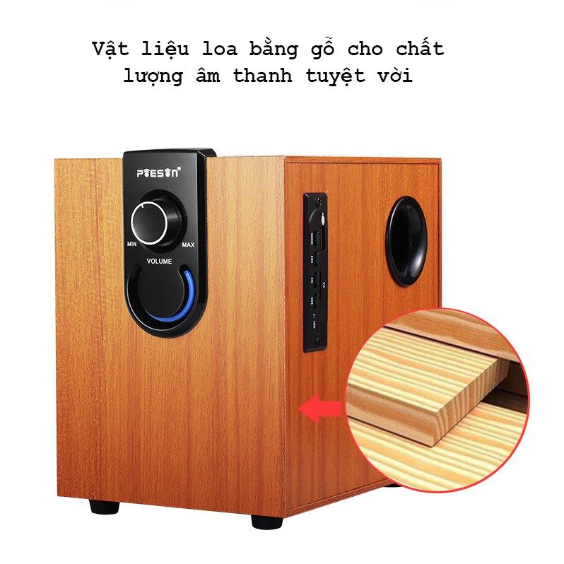 Loa vi tính nghe nhạc 2.1 PIESIN P-300M